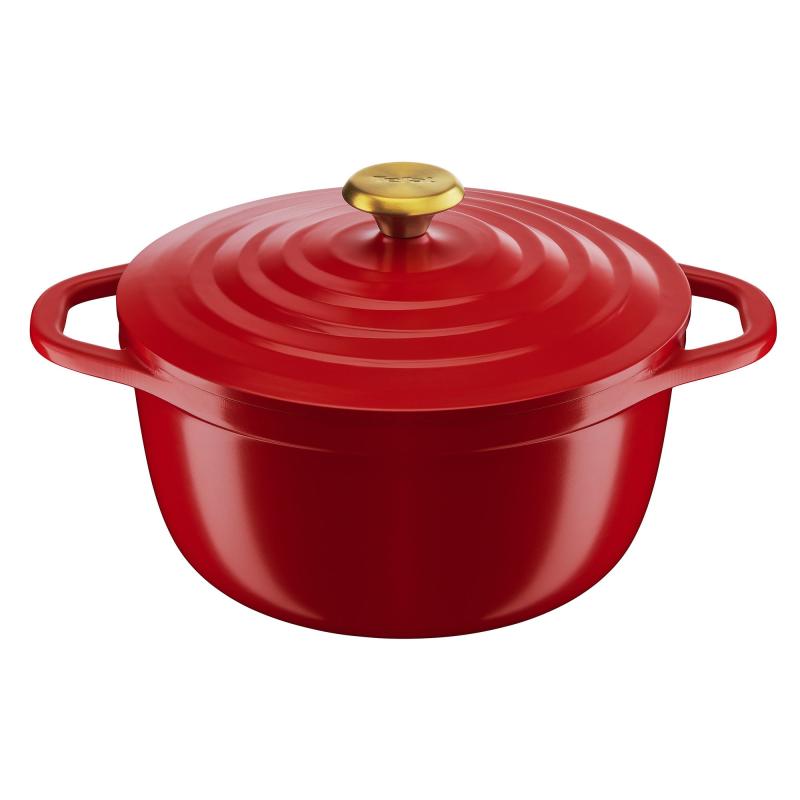 Air Gryde, 4,7 Liter, 24 Cm, Rød fra Tefal