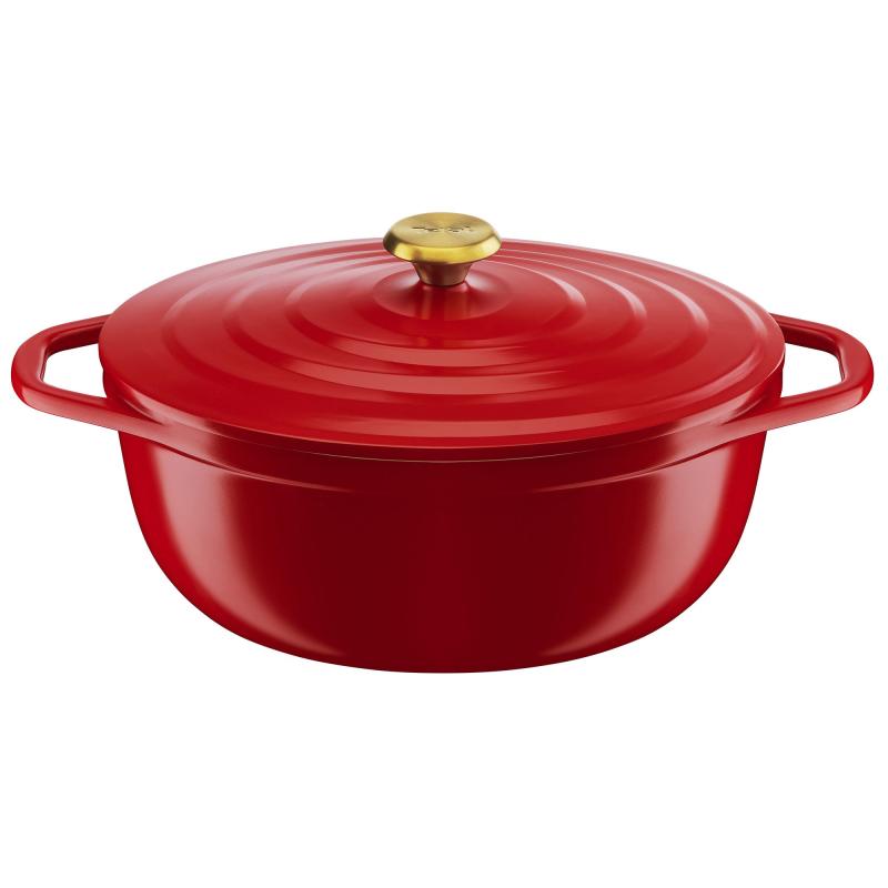 Air Oval Gryde, 5,7 Liter, 30 Cm, Rød fra Tefal