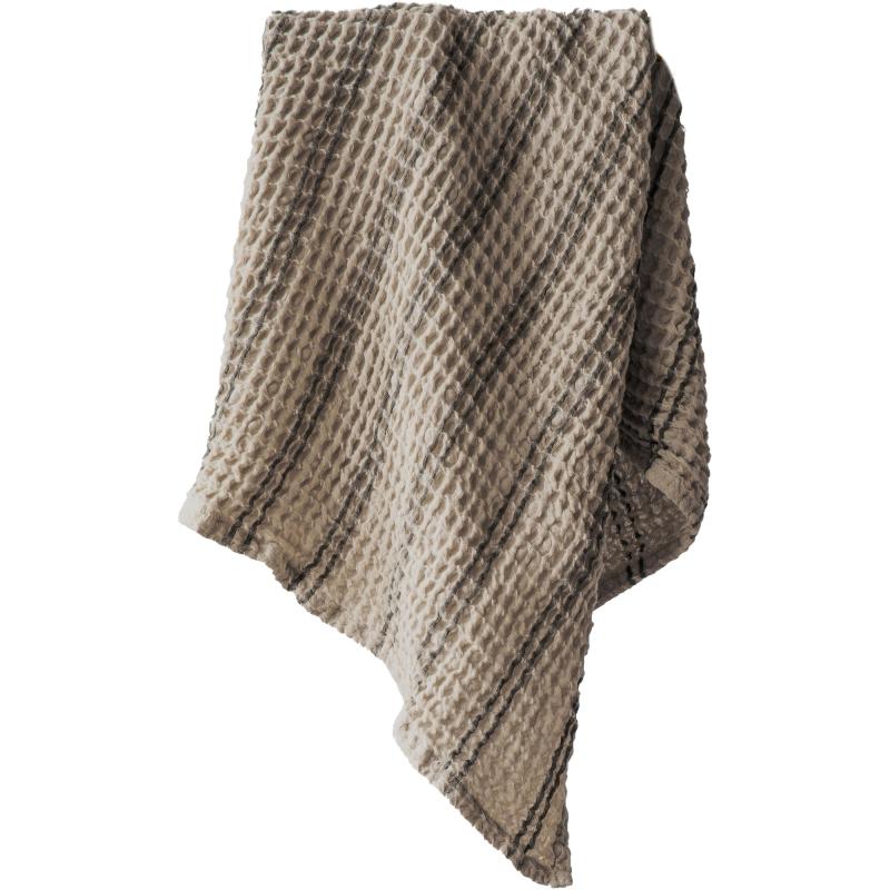 Nella Håndklæde 70x50 Cm, Taupe Stripe fra Tell Me More