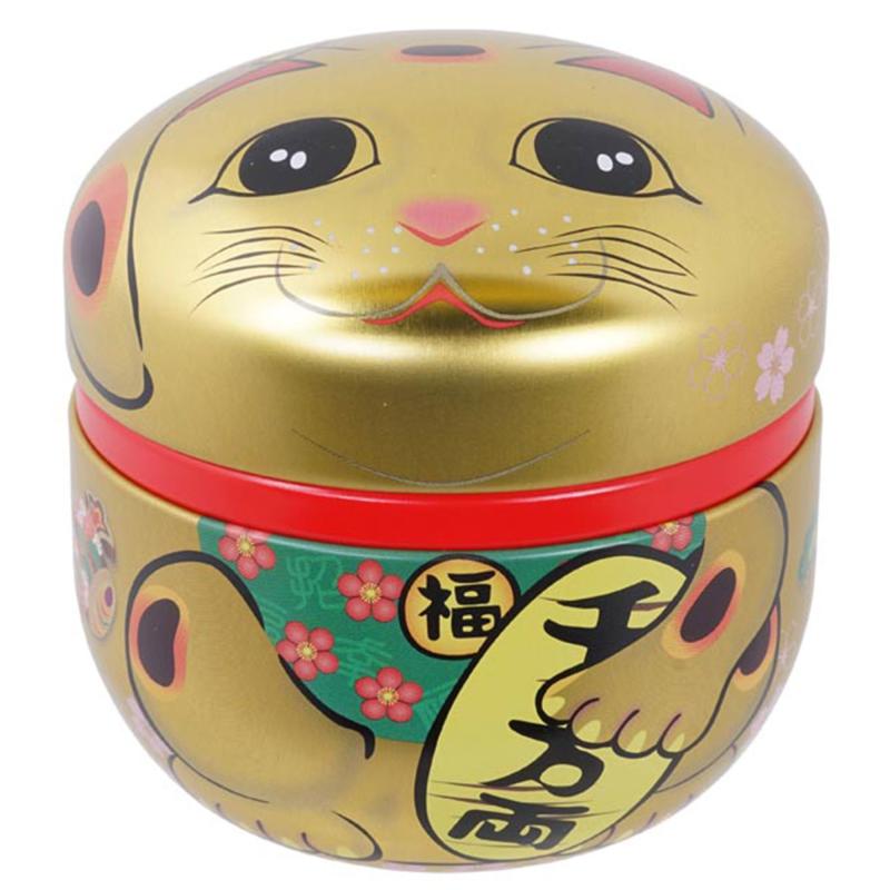 Lucky Cat Tedåse 100 G, Guld fra Tokyo Design Studio