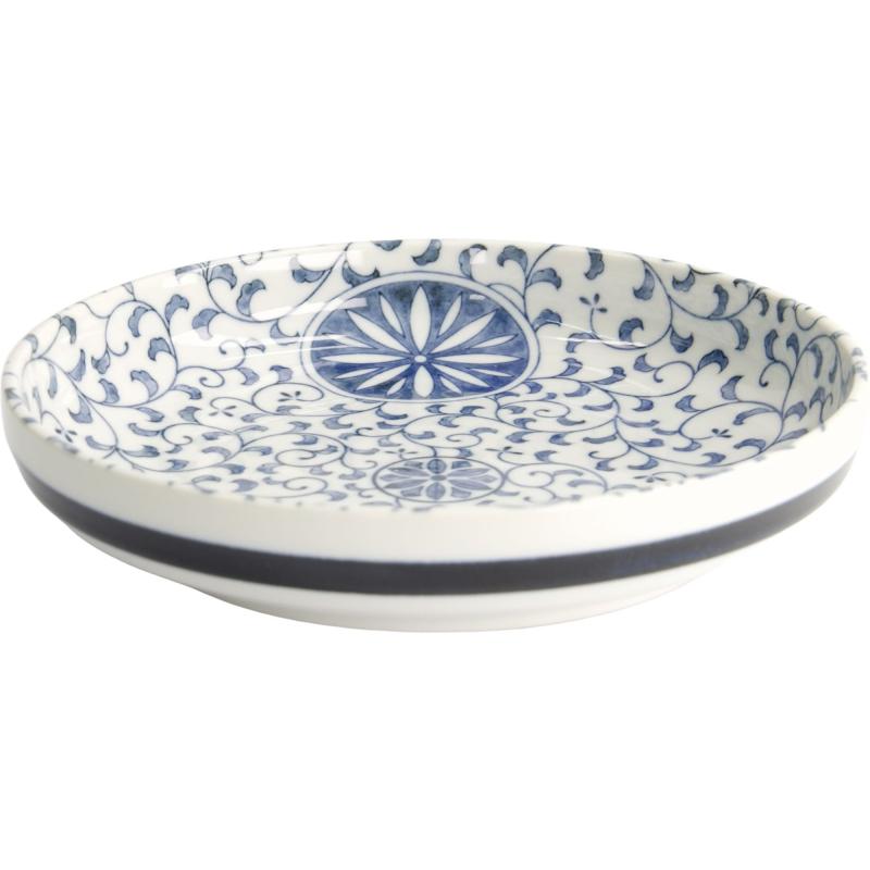Marumon Sarasa Pastatallerken ø20 Cm, Blå Hvid fra Tokyo Design Studio