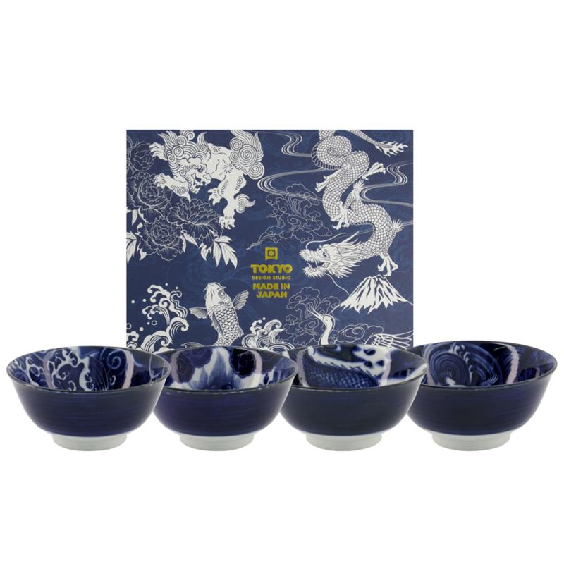 Japonism Skålsæt 4 Dele fra Tokyo Design Studio