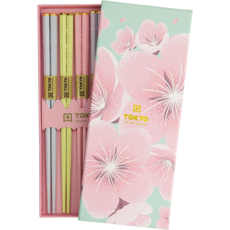Pink Sakura Spisepinde 5 Par fra Tokyo Design Studio