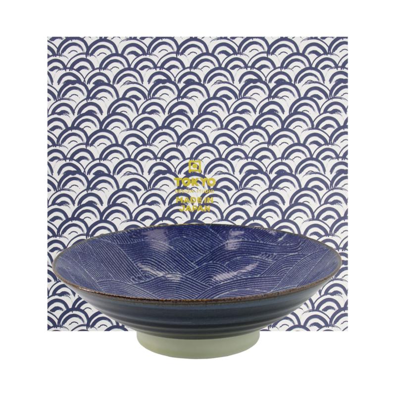 Aisai Seigaiha Skål 24,5 Cm fra Tokyo Design Studio