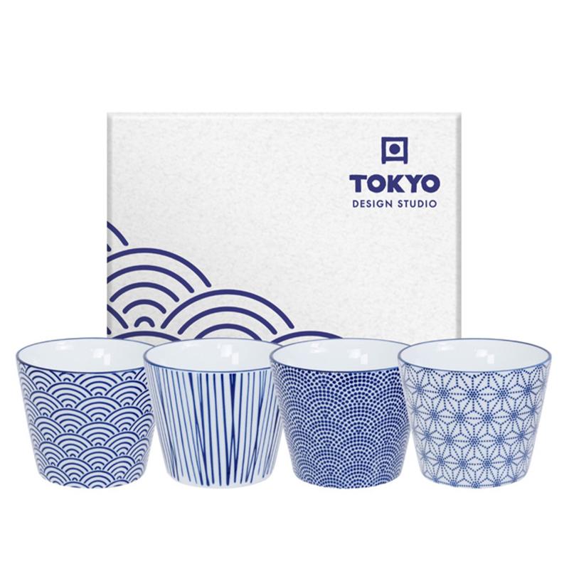 Nippon Blue Tekop 4 Stk. fra Tokyo Design Studio