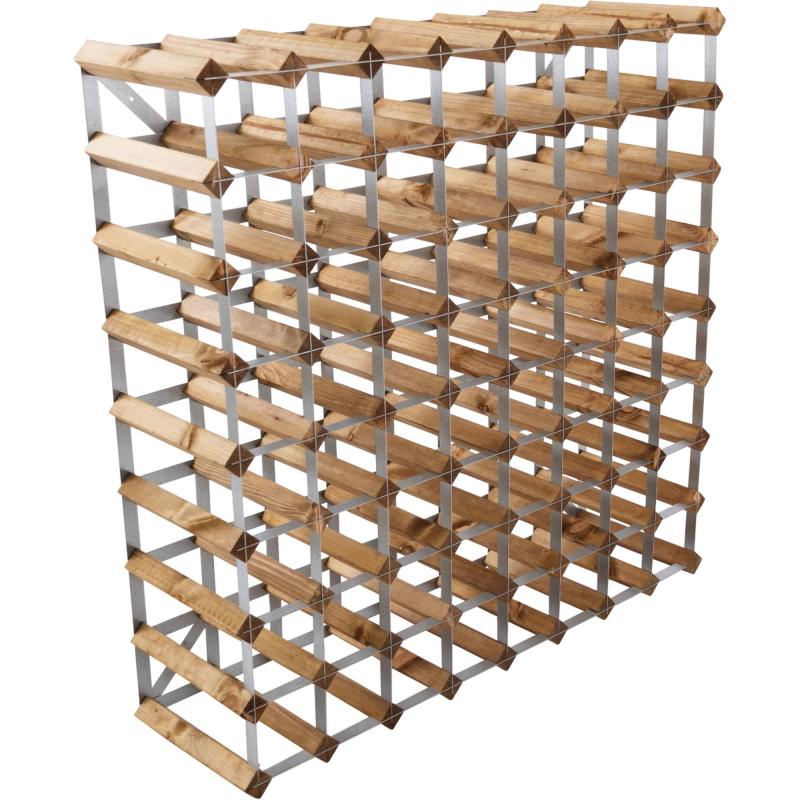 Vinreol Saml Selv Lys Eg 72 Flasker fra Traditional Wine Racks
