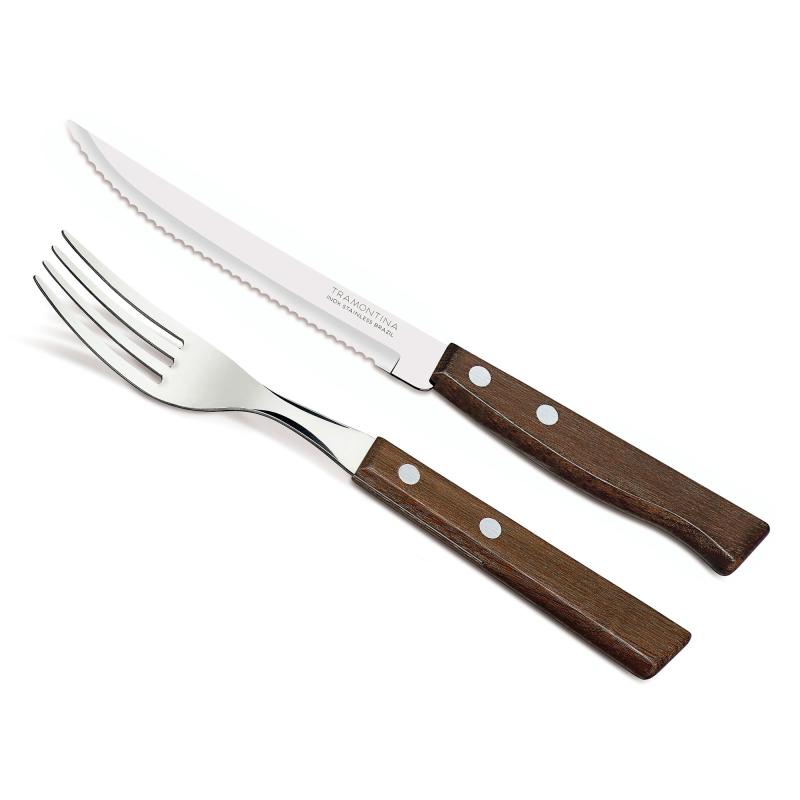 Steakbestik 12 Dele, Mørkt Træ fra Tramontina