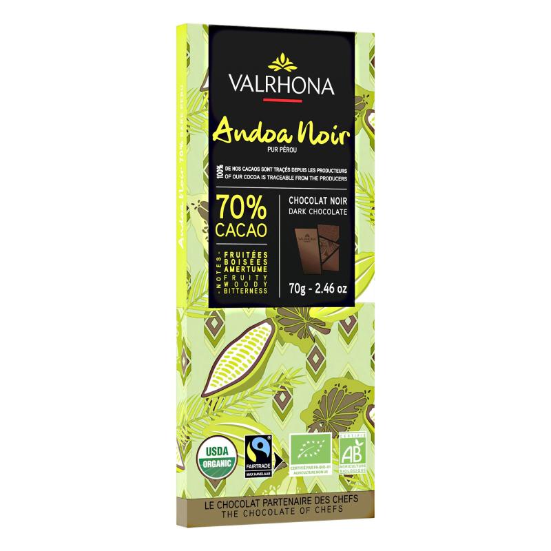 Andoa 70% Chokoladebar, 70 G fra Valrhona