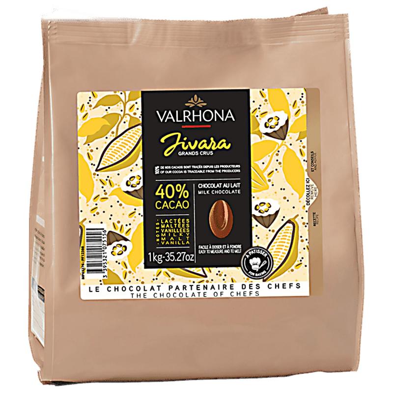 Jivara Mælkechokolade 40%, 1 Kg fra Valrhona