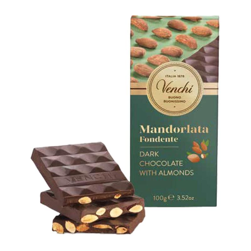 Mørk Chokoladebar Med Mandler   Venchi