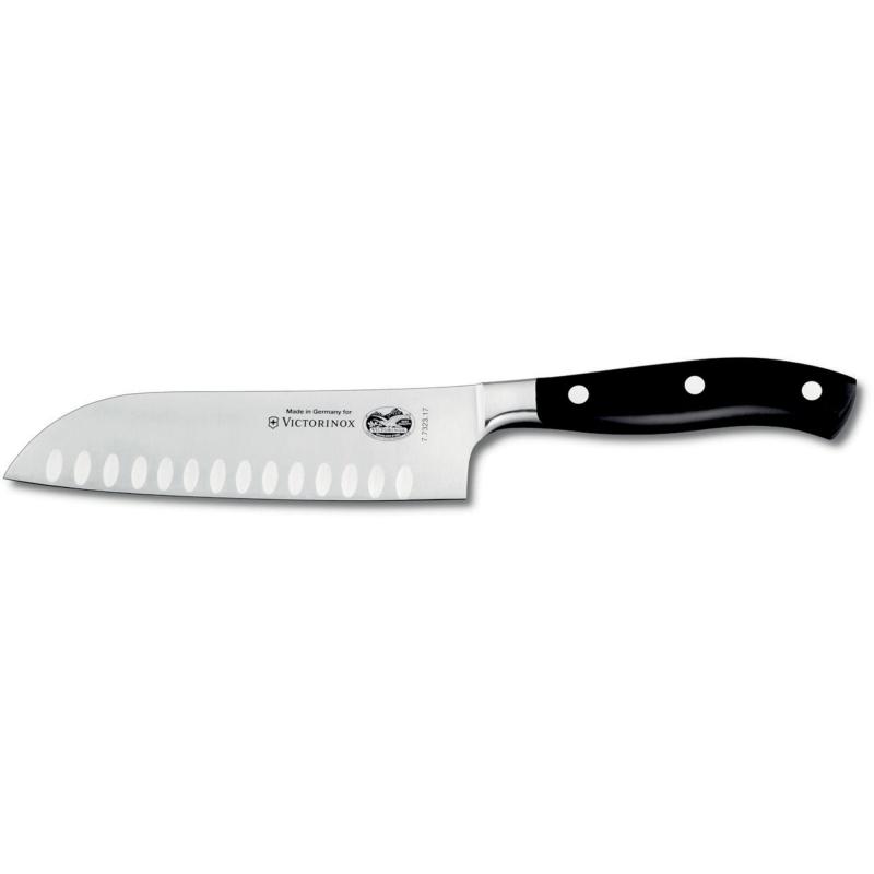 Grand Mã¢itre Olivenslebet Santokukniv I Sort, 17 Cm. fra Victorinox