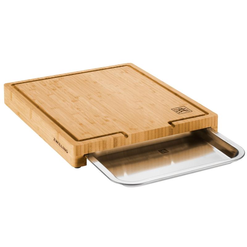 Bbq+ Skærebræt Med Bakke 39x30 Cm, Bambus Rustfrit Stål fra Zwilling