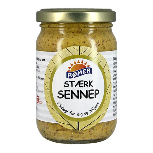 Sennep Stærk   økologisk    200 Gram     fra Rømer