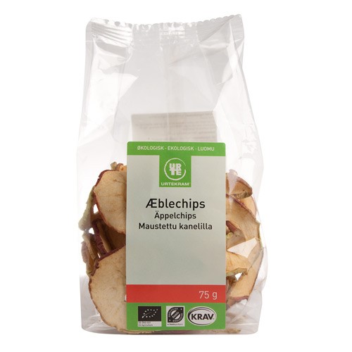 æblechips økologisk  75 Gr     fra Urtekram
