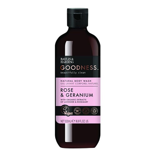 Body Wash Rose & Geranium   500 Ml     fra Baylis & Harding Goodness