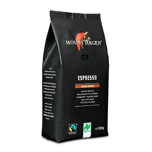 Kaffebønner Espresso   økologisk    1 Kg     fra Mount Hagen