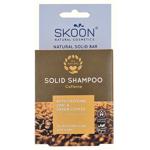 Solid Shampoo Bar Caffeine   90 Gram     fra Skoon