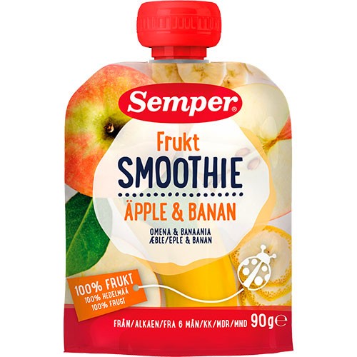 Frugtsmoothie Med æble Og Banan Fra 6 Mdr.   90 Gram fra Semper
