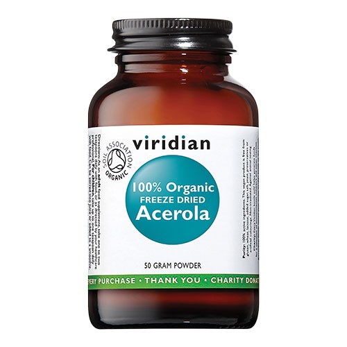 Acerola Freeze Dried   økologisk    50 Gram fra Viridian Nutrition