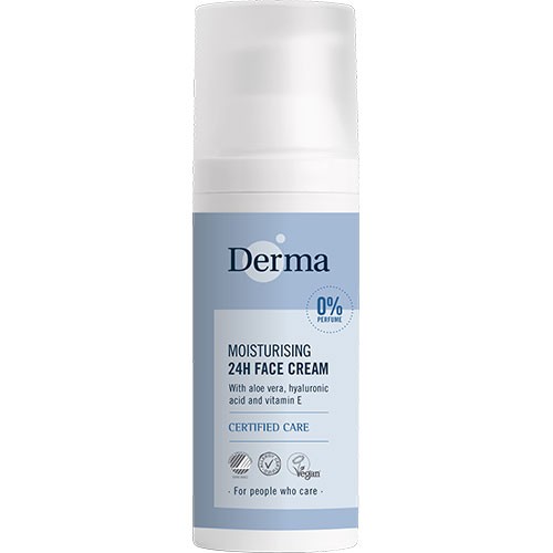 24h Moisturising Face Cream   50 Ml fra Derma