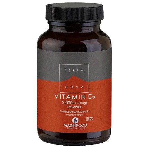 Vitamin D3 2000 Iu   50 Kapsler     fra Terranova