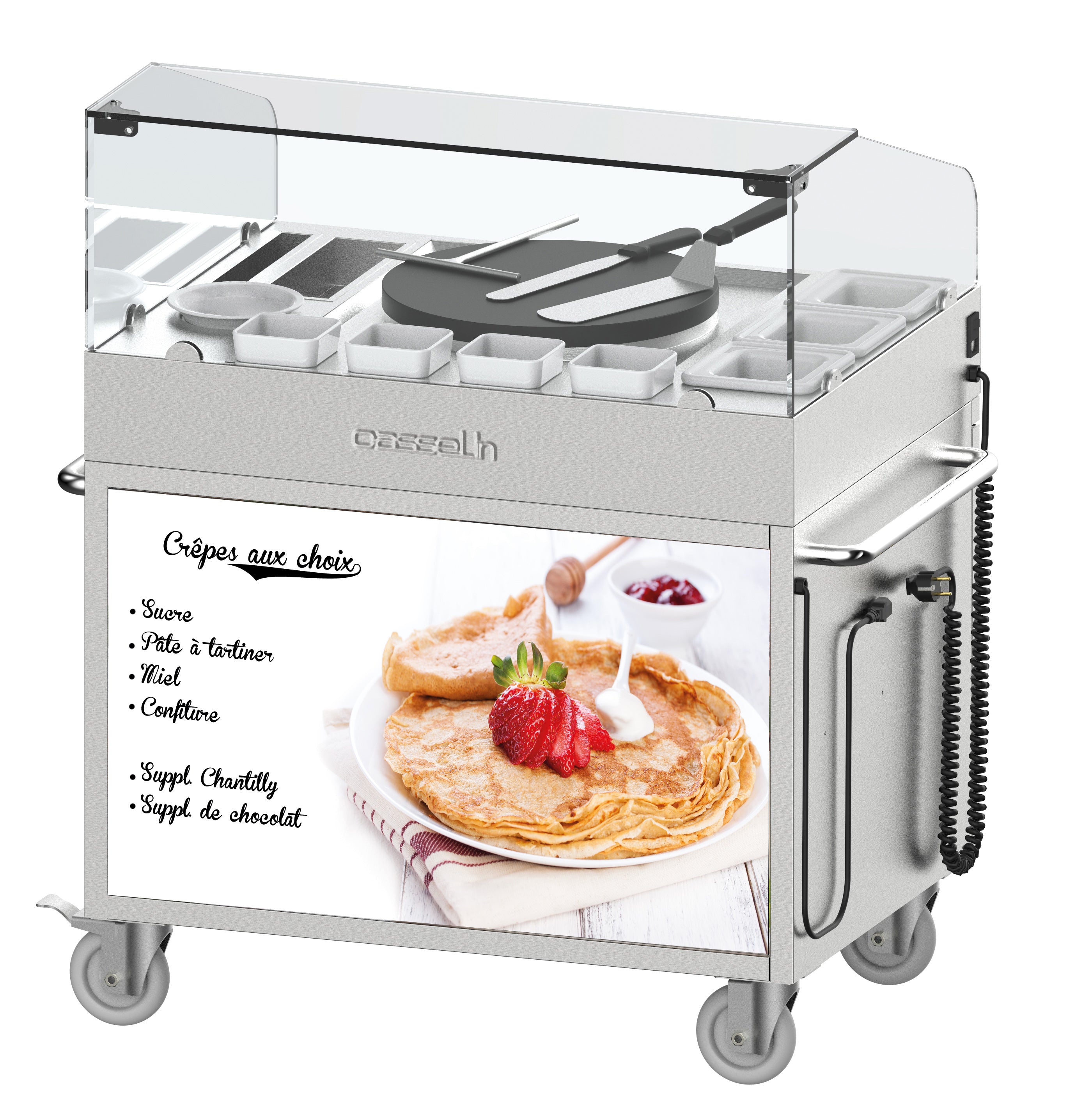 Elektrisk Crepe Maker Vogn 40   Indbygget fra Casselin