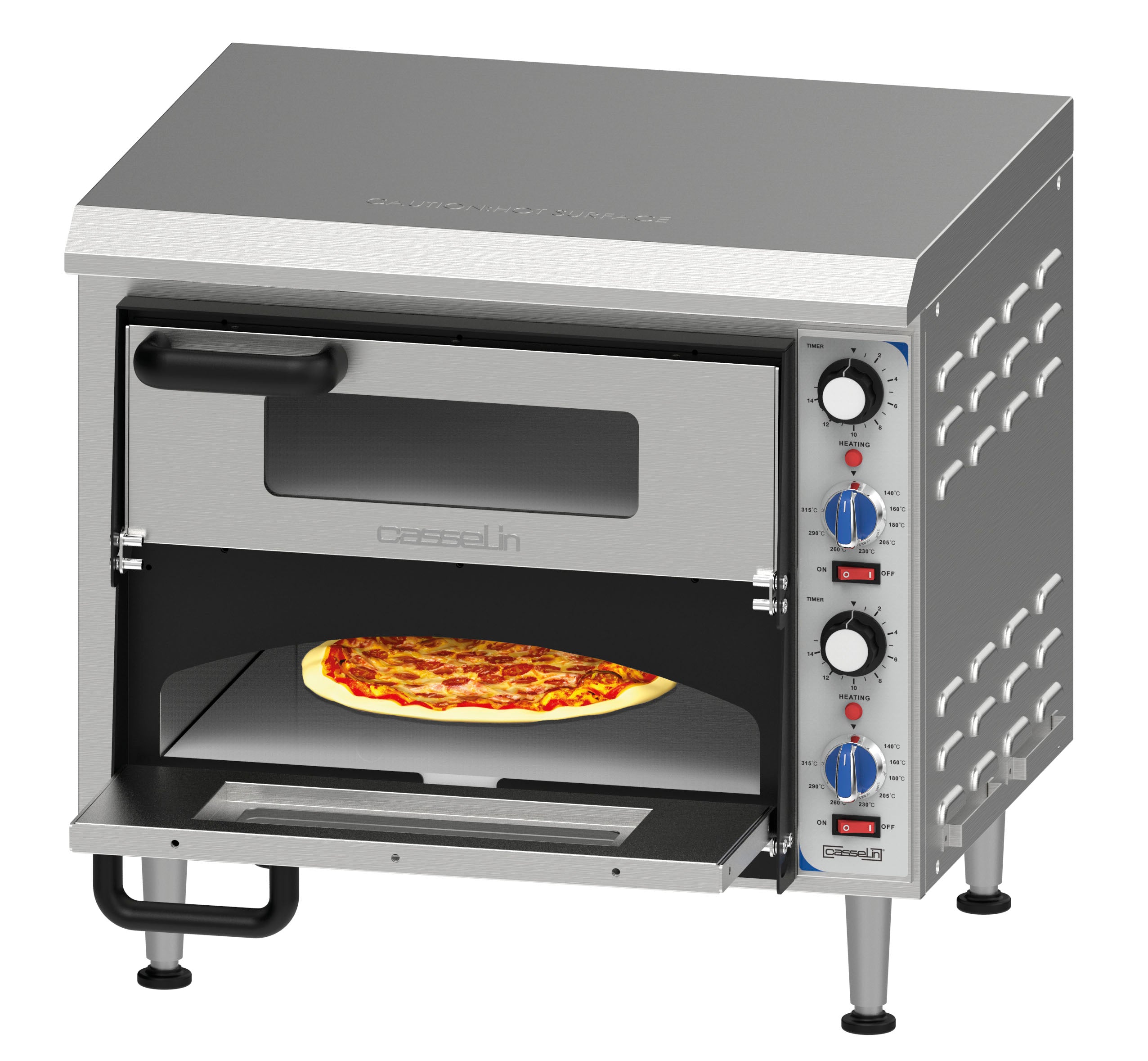 Elektrisk Pizzaovn 2 Kamre 35 Cm fra Casselin