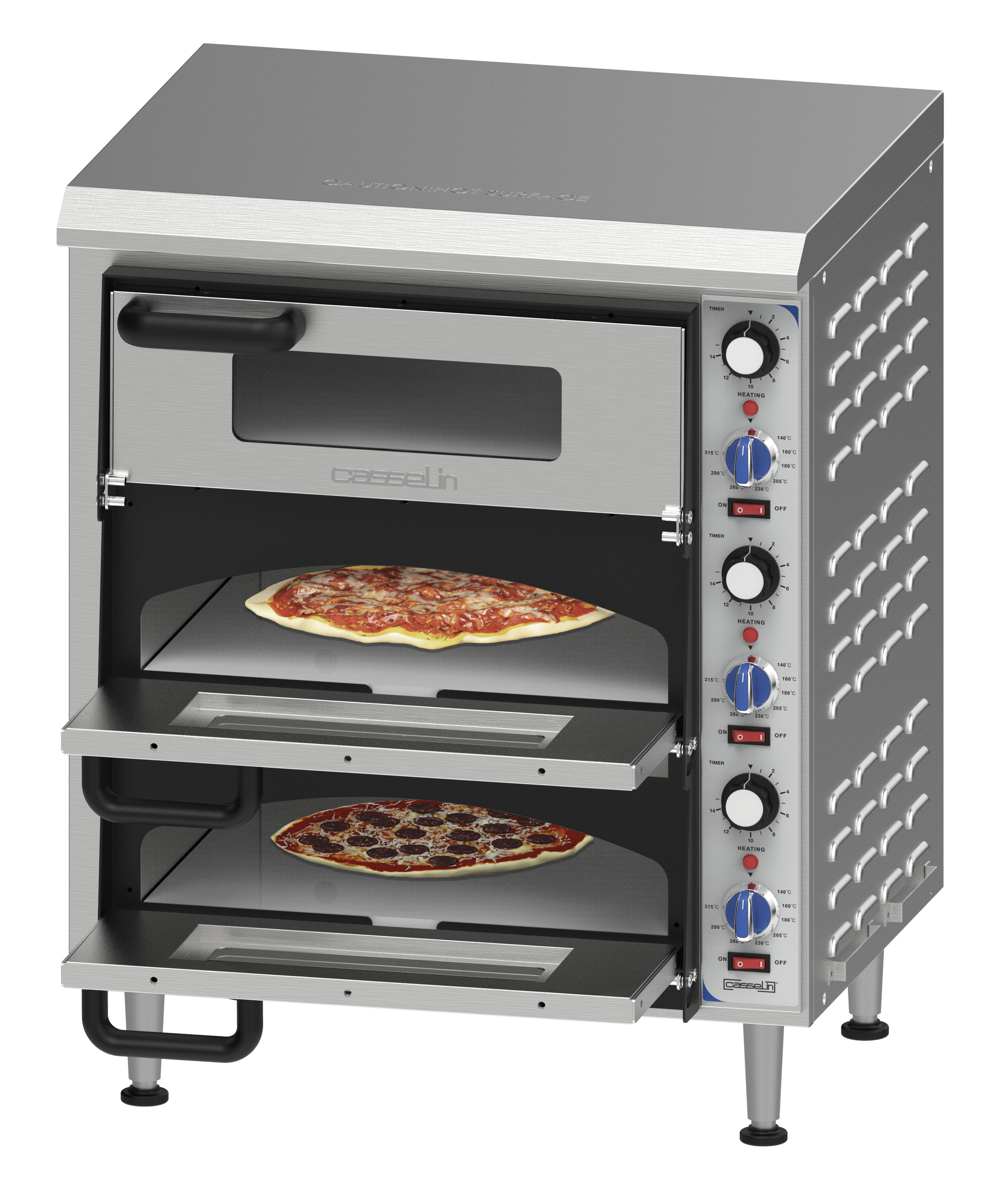 Elektrisk Pizzaovn 3 Kamre 35 Cm fra Casselin