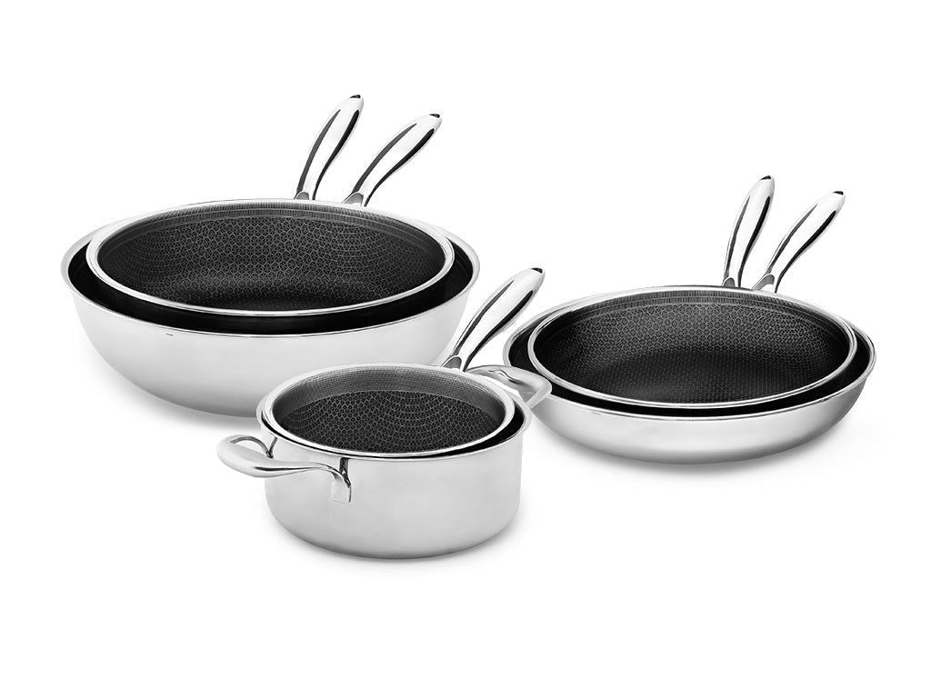 6 Dele Køkkensæt | Hybrid Non Stick Onyx Cookware Køkkensæt | Onyxcoockware fra Onyx Cookware - Cookware Sets