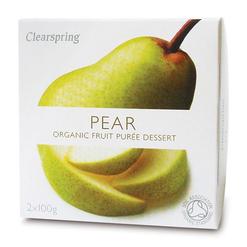 Frugtpuré Pære økologisk   200 Gram     fra Clearspring
