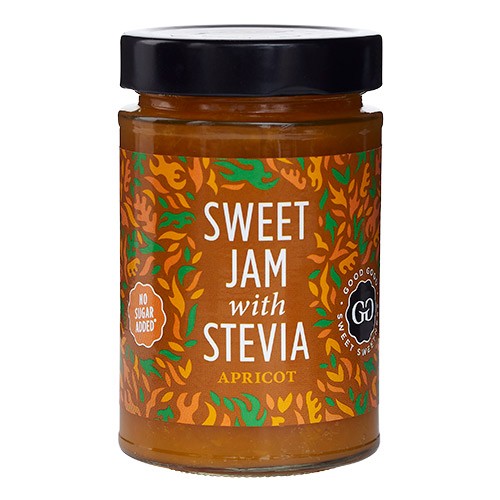 Abrikosmarmelade Med Stevia Sweet Jam With Stevia   330 Gram fra Good Good