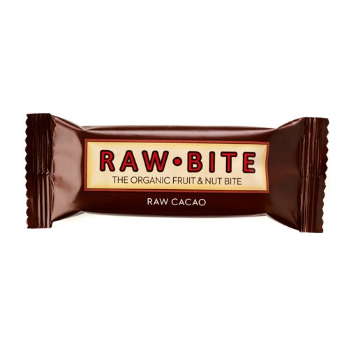 Raw Cacao   økologisk, Laktose  Og Glutenfri Frugt  Og Nøddebar     50 Gram   Discount Pris fra Rawbite
