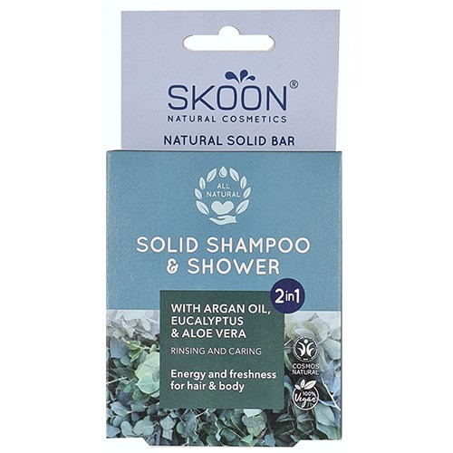 Solid Shampoo & Shower Bar 2 I 1  Energy And Freshness   90 Gram     fra Skoon