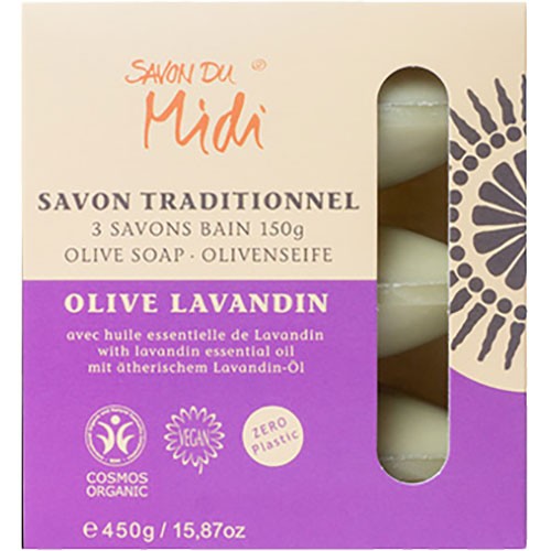 Oliven Sæbe Med Lavandin   Savon Du     økologisk    450 Gram fra Midi
