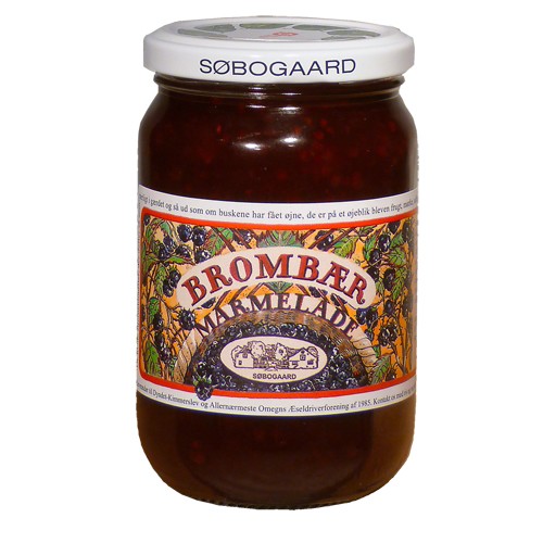 Brombærmarmelade økologisk   400 Gram     fra Søbogaard