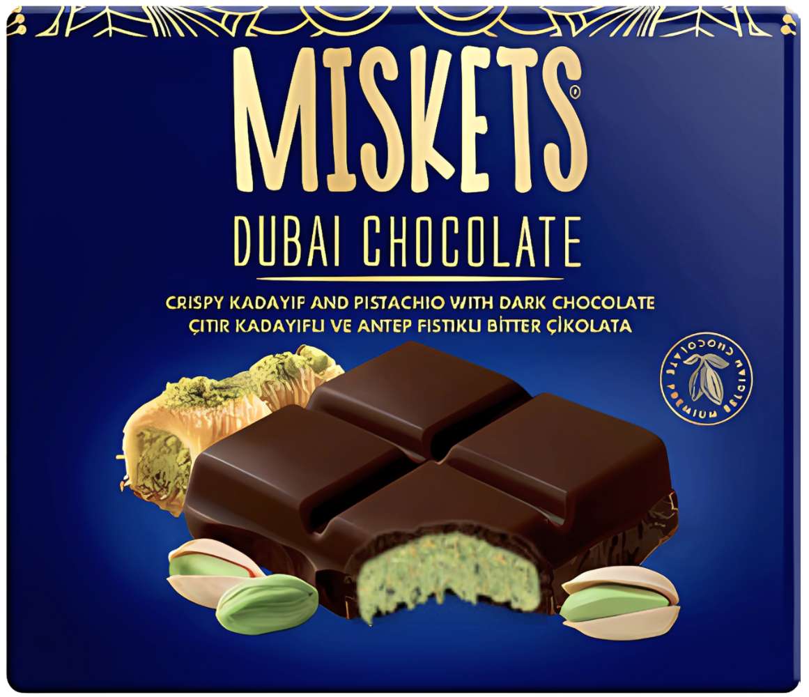 Miskets Dubai Chokolade, Mørk 100 G
