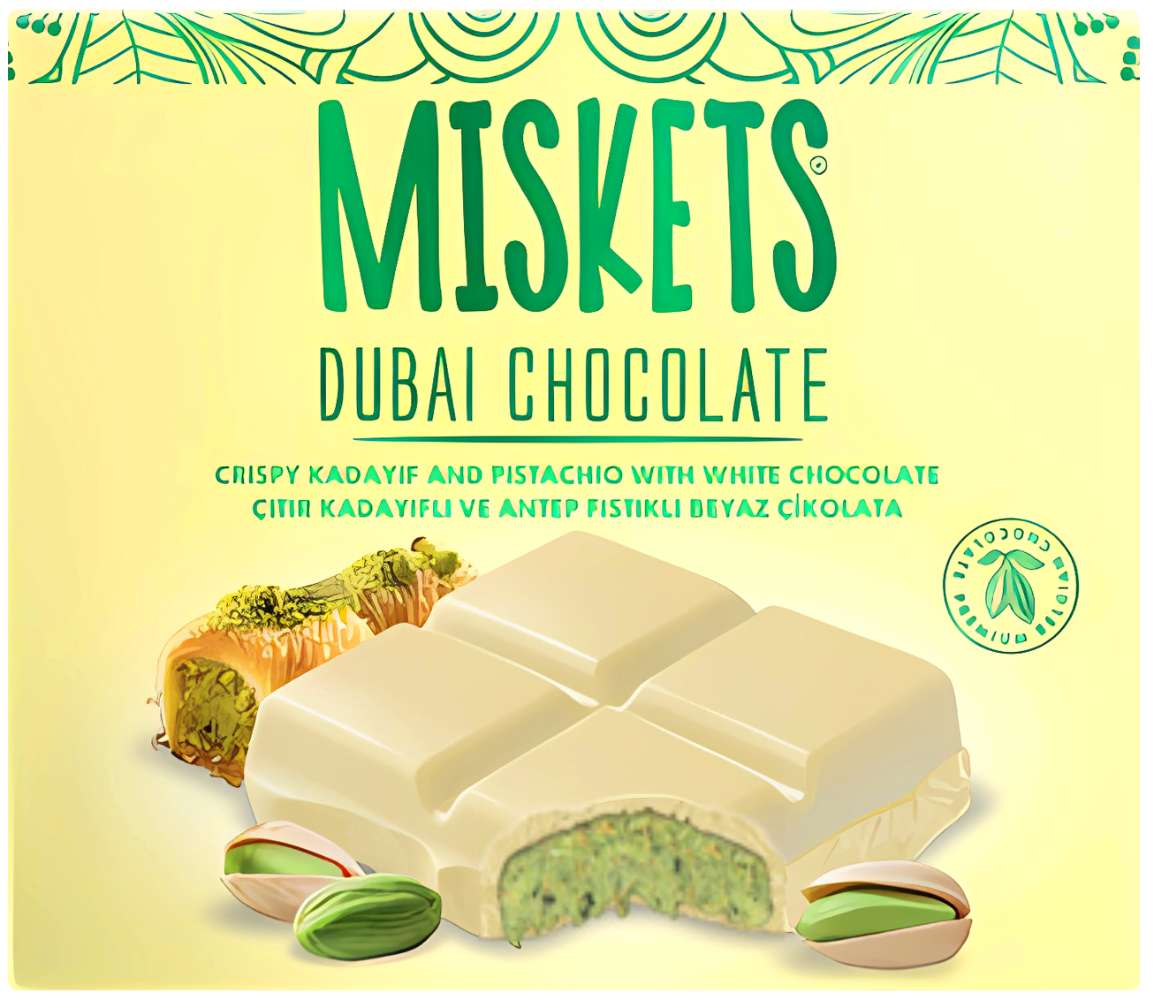 Miskets Dubai Chokolade, Hvid 100 G