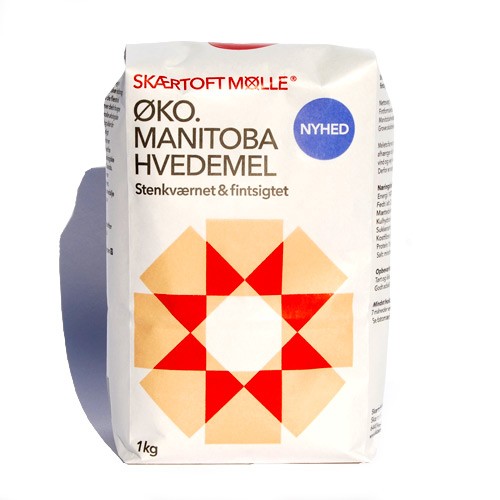Manitoba Hvedemel Fint økologisk   1 Kg     fra Skærtoft Mølle