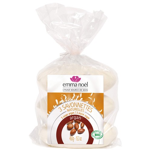 Argan Sæbe 3x150 Gr. økologisk   450 Gr   Emma Noel fra Emma Noël