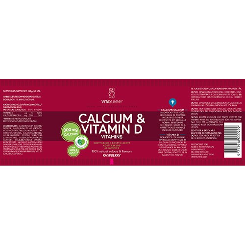 Vitayummy Calcium + Vitamin D   60 Gum fra Vita Yummy