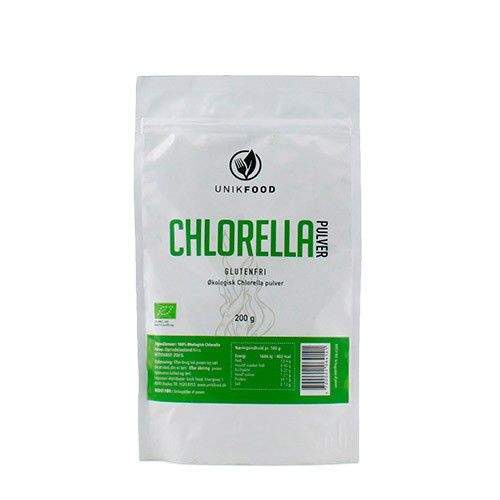 Chlorella Pulver økologisk    200 Gram   Unikfood fra Diet-food