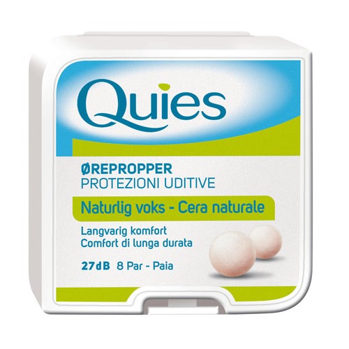 ørepropper Naturlig Voks 8 Par I æske   1 Stk   Quies fra Pharmaforce