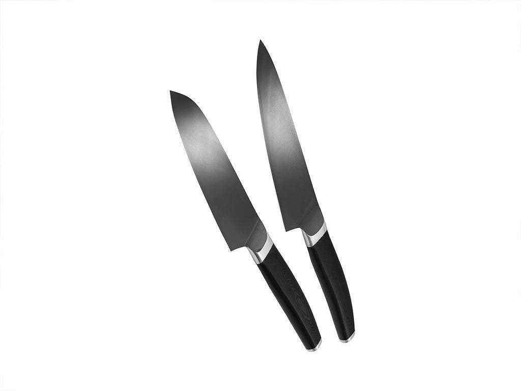 2 Dele Kokke Santoku Knivsæt fra Onyx Cookware - Kitchen Knife Sets
