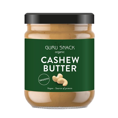 Cashewnøddesmør Smooth økologisk   250 Gram     fra Guru Snack