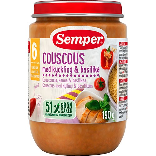 Couscous Med Kylling Fra 6 Mdr.   190 Gram fra Semper