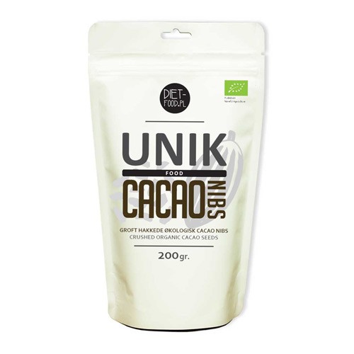 Cacao Nibs Grofthakkede   økologisk    200 Gram   Diet Food fra Diet-food
