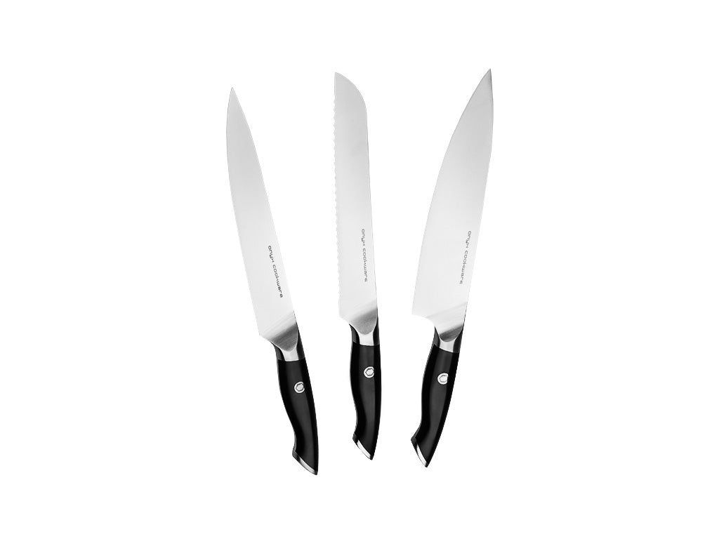 3 Dele Kokke Forskærings Brød Knivsæt For Sale | Onyx Cookwareâ¢ fra Onyx Cookware - Kitchen Knives